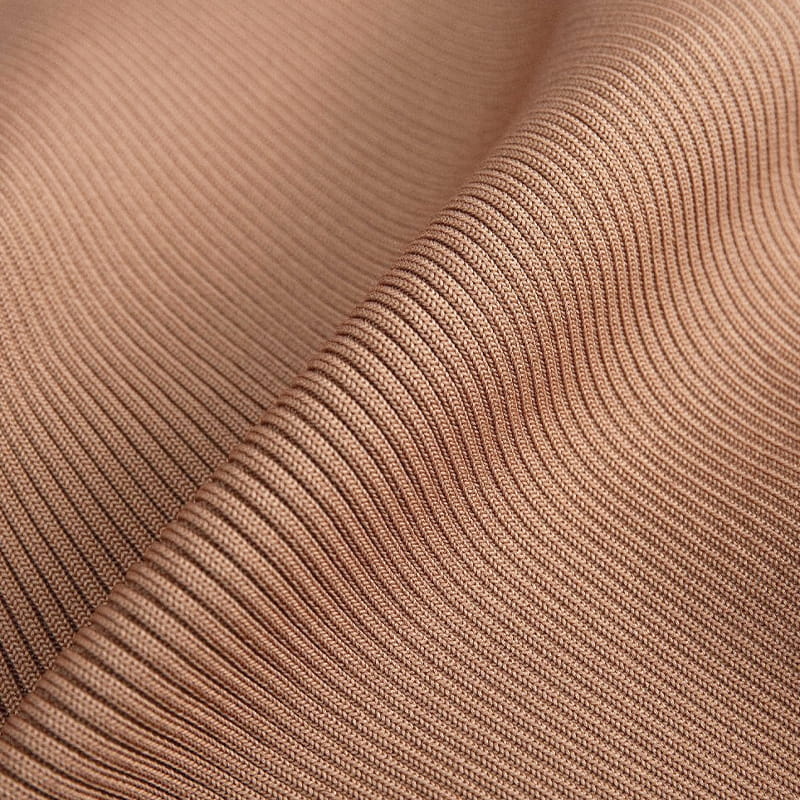 2x2 লাইটওয়েট পোশাকের জন্য কম প্রসারিত পলিয়েস্টার পাঁজর বোনা ফ্যাব্রিক