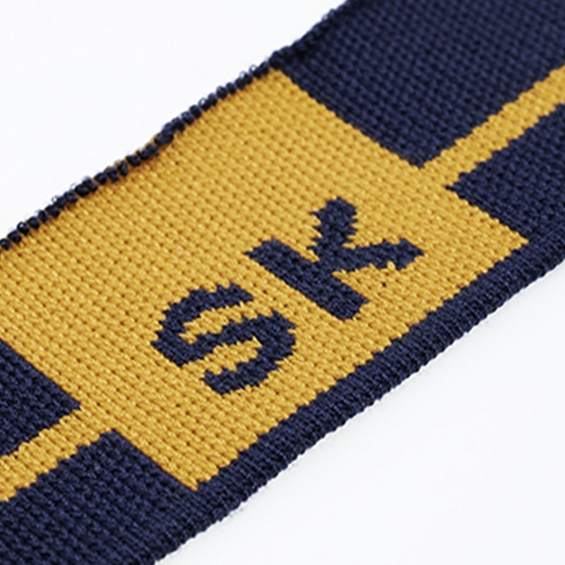 পলিয়েস্টার লেটার জ্যাকার্ড রিবড পোলো শার্ট স্লিভ ফ্যাব্রিক